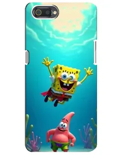 Чехол для Realme C2 с картинкой «Спанч Боб под водой»
