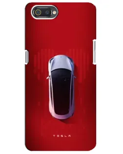 Чехол для Realme C2 с картинкой «Tesla Top View»