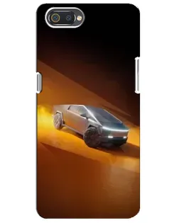 Чехол для Realme C2 с картинкой «Cybertruck в пустыне»