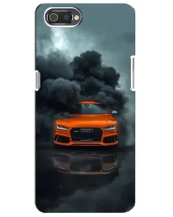 Чохол для Realme C2 з картинкою «Audi у хмарах диму»