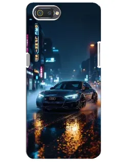 Чохол для Realme C2 з картинкою «Нічне місто та Audi»