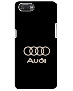 Чохол для Realme C2 з картинкою «Audi — золотий логотип»