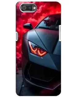 Чехол для Realme C2 с картинкой «Lamborghini красное сияние»
