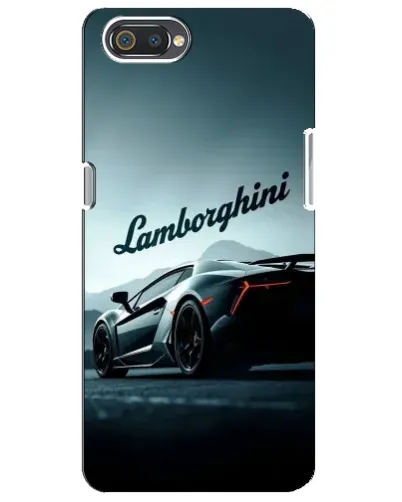 Чехол для Realme C2 с картинкой «Классическая надпись Lamborghini»