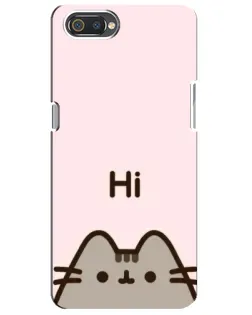 Чехол для Realme C2 с картинкой «Пушин говорит Hi»