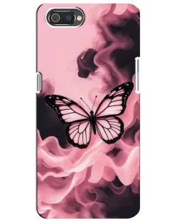 Чохол для Realme C2 з картинкою «Метелик у диму»