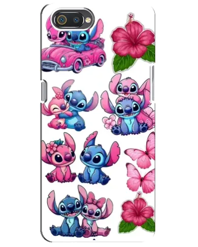 Чохол для Realme C2 з картинкою «Стікери Stitch та Angel»