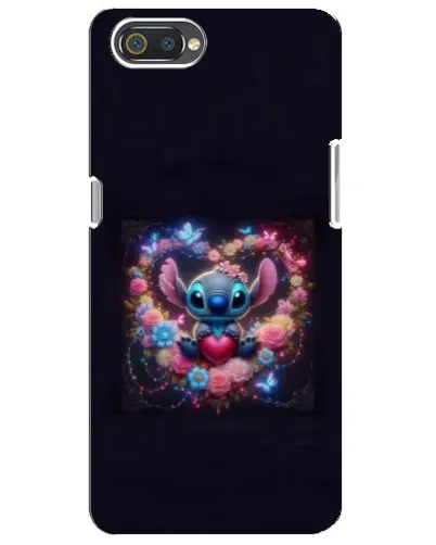Чохол для Realme C2 з картинкою «Stitch у квітах»