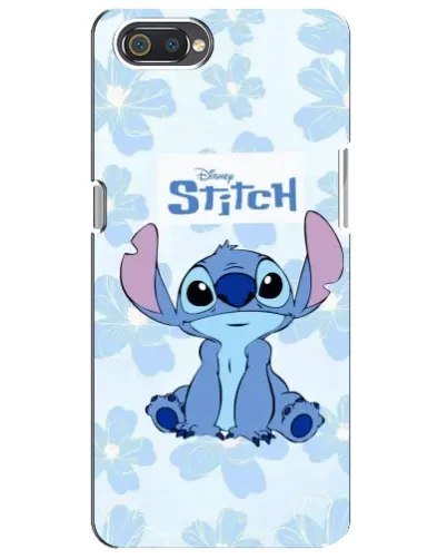 Чохол для Realme C2 з картинкою «Stitch серед квітів»