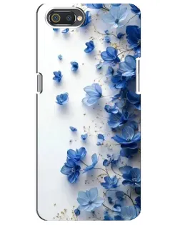 Чехол для Realme C2 с картинкой «Голубой цветочный каскад»