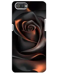 Чехол для Realme C2 с картинкой «Шелковая черная роза»