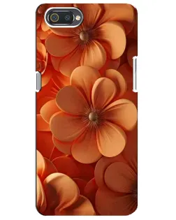 Чехол для Realme C2 с картинкой «Оранжевый макро цветок»