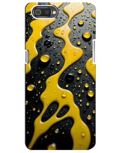 Чехол для Realme C2 с картинкой «Жидкое желтое золото»