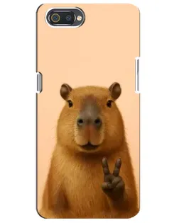 Чехол для Realme C2 с картинкой «Капибара виктория»