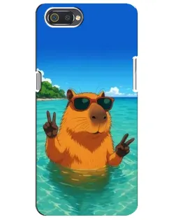 Чехол для Realme C2 с картинкой «Морская капибара»