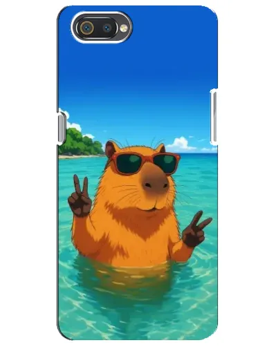 Чехол для Realme C2 с картинкой «Морская капибара»