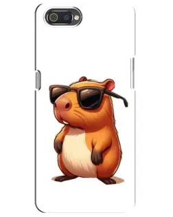 Чехол для Realme C2 с картинкой «Капибара в очках»