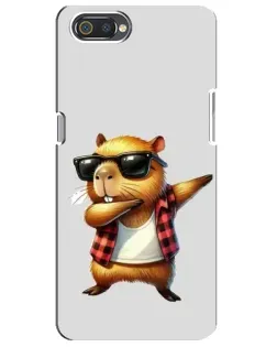 Чехол для Realme C2 с картинкой «Капибара рэпер даб»
