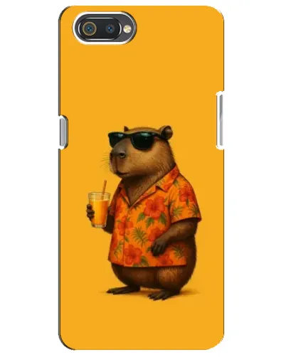 Чехол для Realme C2 с картинкой «Капибара на отдыхе»