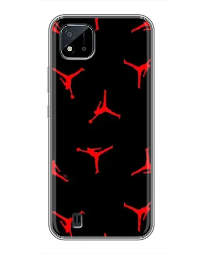 Чехол для Realme C11 (2021) / C20 с картинкой «Jordan Red Pattern»