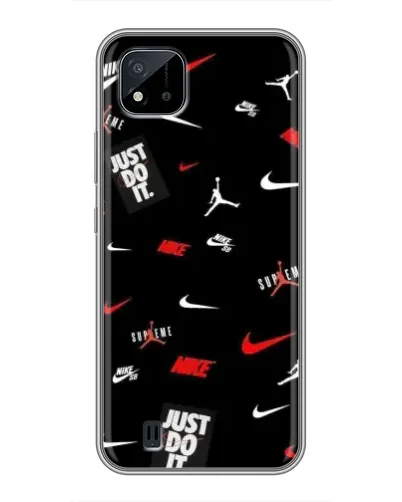 Чехол для Realme C11 (2021) / C20 с картинкой «Nike Mix Pattern»
