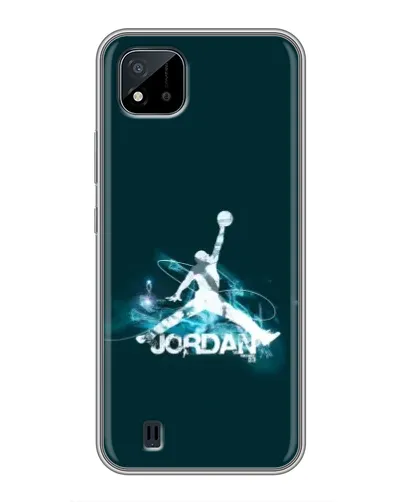 Чехол для Realme C11 (2021) / C20 с картинкой «Jordan Blue Fire»
