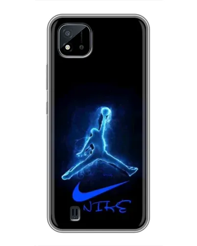 Чехол для Realme C11 (2021) / C20 с картинкой «Jordan Neon Blue»