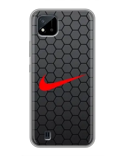 Чохол для Realme C11 (2021) / C20 з картинкою «Nike — карбонова сітка»