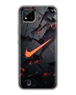 Чохол для Realme C11 (2021) / C20 з картинкою «Nike — ефект розломів» Чохол для Realme C11 (2021) / C20 з картинкою «Nike — ефект розломів»