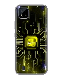 Чохол для Realme C11 (2021) / C20 з картинкою «Nike — золота іскра» Чохол для Realme C11 (2021) / C20 з картинкою «Nike — золота іскра»