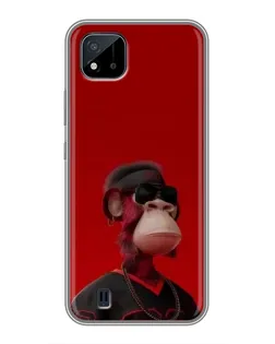 Чохол для Realme C11 (2021) / C20 з картинкою «Bored Ape в червоному»