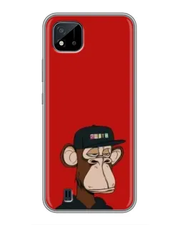 Чохол для Realme C11 (2021) / C20 з картинкою «Bored Ape — червоний фон»