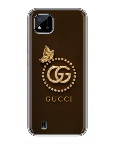Чехол для Realme C11 (2021) / C20 с картинкой «Gucci — золотая бабочка»