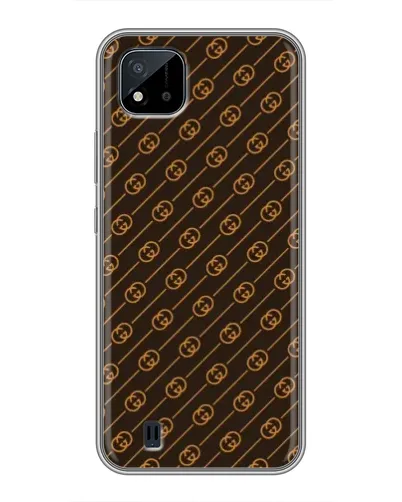 Чехол для Realme C11 (2021) / C20 с картинкой «Gucci — золотые диагонали»