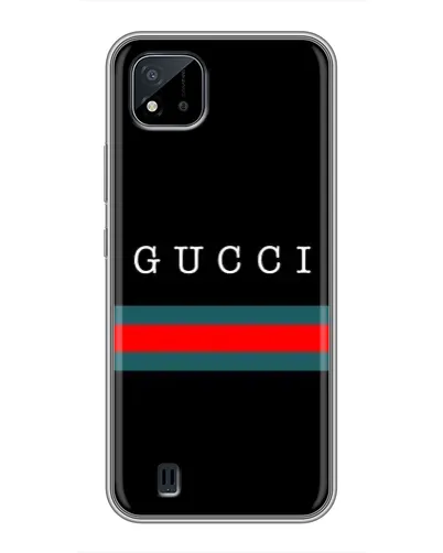 Чехол для Realme C11 (2021) / C20 с картинкой «Gucci — красный пояс»