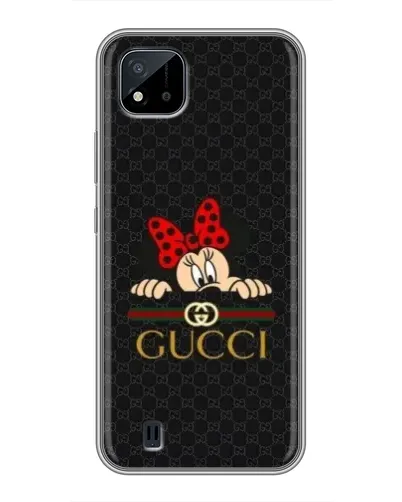 Чехол для Realme C11 (2021) / C20 с картинкой «Минни Маус Gucci — черный»