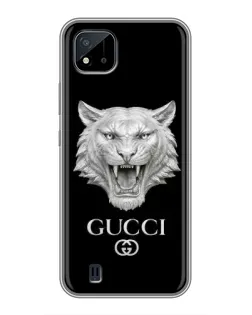 Чохол для Realme C11 (2021) / C20 з картинкою «Gucci — срібний лев» Чохол для Realme C11 (2021) / C20 з картинкою «Gucci — срібний лев»
