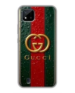 Чохол для Realme C11 (2021) / C20 з картинкою «Gucci — фірмова смуга та золото» Чохол для Realme C11 (2021) / C20 з картинкою «Gucci — фірмова смуга та золото»