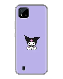 Чехол для Realme C11 (2021) / C20 с картинкой «Kuromi — фиолетовый минимализм»