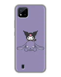 Чехол для Realme C11 (2021) / C20 с картинкой «Kuromi на лиловом фоне»