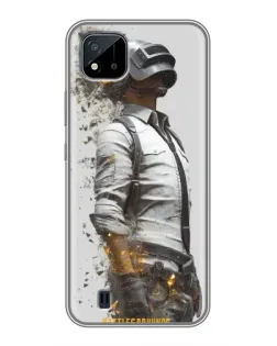 Чохол для Realme C11 (2021) / C20 з картинкою «PUBG — боєць у пилу»