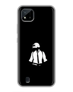 Чохол для Realme C11 (2021) / C20 з картинкою «PUBG — білий шолом»