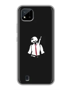 Чохол для Realme C11 (2021) / C20 з картинкою «PUBG — силует воїна»