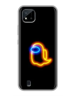 Чохол для Realme C11 (2021) / C20 з картинкою «Among Us неонове сяйво»