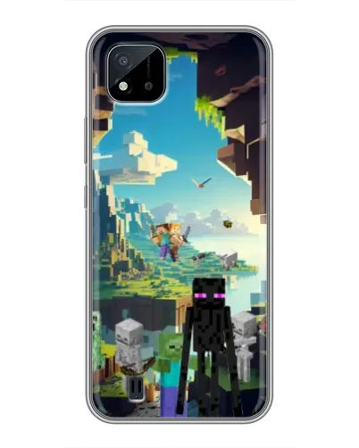 Чехол для Realme C11 (2021) / C20 с картинкой «Эндермен в лесу»