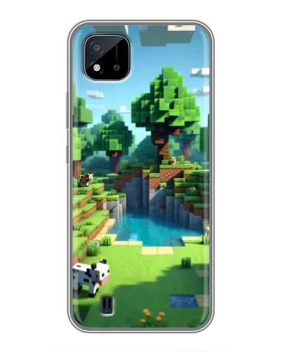 Чехол для Realme C11 (2021) / C20 с картинкой «Minecraft летний день»