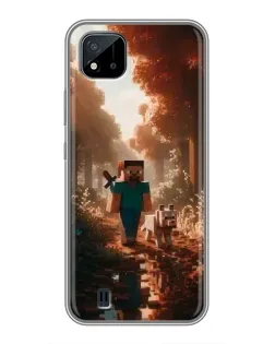 Чохол для Realme C11 (2021) / C20 з картинкою «Стів у лісі» Чохол для Realme C11 (2021) / C20 з картинкою «Стів у лісі»