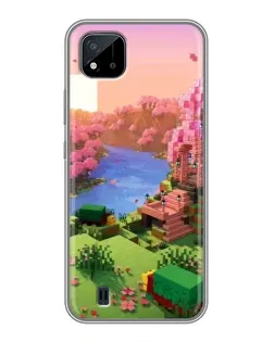 Чохол для Realme C11 (2021) / C20 з картинкою «Рожеве дерево Minecraft» Чохол для Realme C11 (2021) / C20 з картинкою «Рожеве дерево Minecraft»