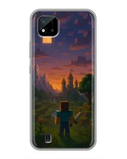 Чохол для Realme C11 (2021) / C20 з картинкою «Стів біля вежі» Чохол для Realme C11 (2021) / C20 з картинкою «Стів біля вежі»