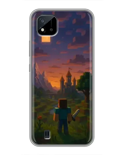 Чехол для Realme C11 (2021) / C20 с картинкой «Стив у башни»